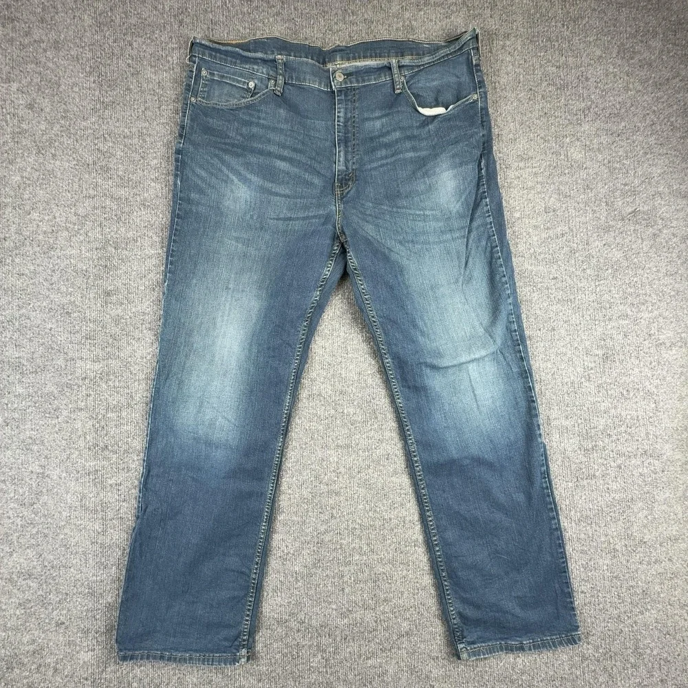 Levis 559 Jeans Mens 42x30 Blue Relaxed Fit Straight Stretch Denim Pants